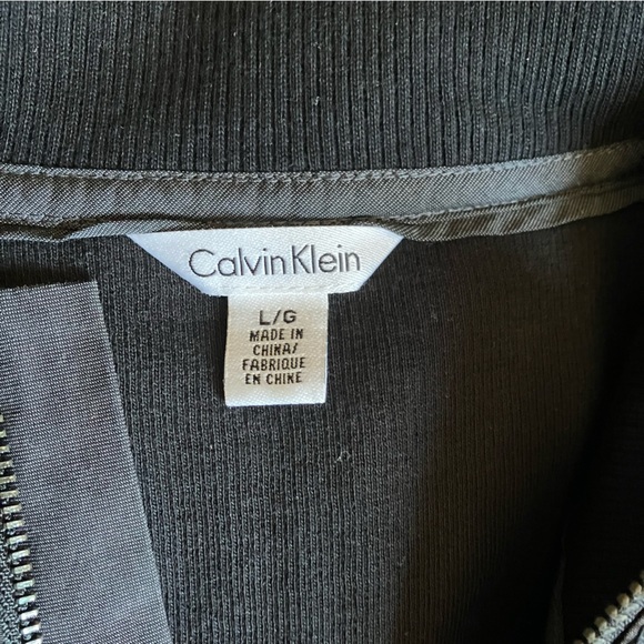 Men’s Calvin Klein Black Quarter Zip Sweater size Large - Picture 5 of 6